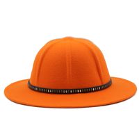 Woolen Basin Hat Topper Men Fisherman Hat Fashion Big Brim Felt Hat sku image 8