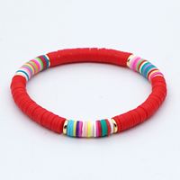 Bohemian Contrast Color Soft Ceramic Elastic Rope Bracelet sku image 1