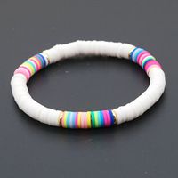 Bohemian Contrast Color Soft Ceramic Elastic Rope Bracelet sku image 6