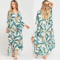 European And American New Leaves Loose Large Size Holiday Dress Seaside Beach Blouse main image 1