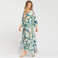 European And American New Leaves Loose Large Size Holiday Dress Seaside Beach Blouse main image 5
