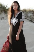 New Cotton Rope Embroidery Long Skirt Beach Sun Protection Clothing Swimsuit Blouse main image 3