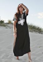 New Cotton Rope Embroidery Long Skirt Beach Sun Protection Clothing Swimsuit Blouse main image 4