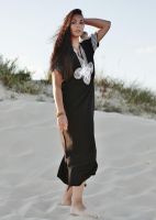 New Cotton Rope Embroidery Long Skirt Beach Sun Protection Clothing Swimsuit Blouse main image 5
