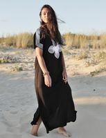 New Cotton Rope Embroidery Long Skirt Beach Sun Protection Clothing Swimsuit Blouse main image 6