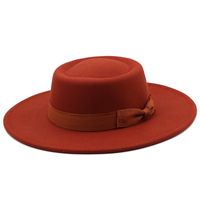 Dome Bow 8.5cm Big Brim Hat Autumn And Winter Wool Top Hat Jazz Hat main image 5