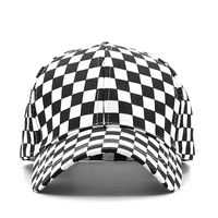 Japanese Tide Checkerboard Baseball Sunshade Peaked Cap Men's Tide Cap main image 4