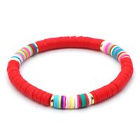 Bohemian Contrast Color Soft Ceramic Elastic Rope Bracelet main image 2