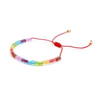 Vintage Contrast Color Miyuki Rice Beads Woven Rainbow Jewelry Bracelet main image 4