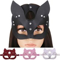 Creative Leather Prey Fox Ear Mask Eye Mask Christmas Party Dance Mask main image 1