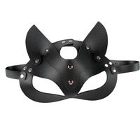 Creative Leather Prey Fox Ear Mask Eye Mask Christmas Party Dance Mask sku image 1