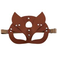 Creative Leather Prey Fox Ear Mask Eye Mask Christmas Party Dance Mask sku image 5