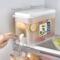 3.5 Liters 5 Liters Cold Kettle With Faucet Summer Household Lemonade Bottle Water Cold Bubble Bottle Ice Water Put Refrigerator Fruit Teapot main image 1