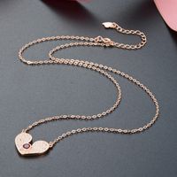 S925 Sterling Silver Love Pendant Necklace Women's Fashion Collarbone Chain main image 5