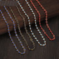Hipster New Eye Bead Necklace Titanium Steel Clavicle Chain main image 1
