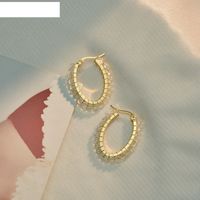 Boucles D&#39;oreilles En Perles De Cristal De Mode Boucles D&#39;oreilles En Acier Inoxydable Colorées Rétro main image 3