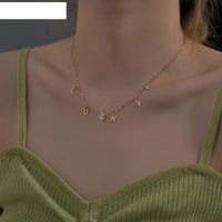 Summer Letter Lucky Collarbone Necklace Luxury Titanium Necklace main image 1
