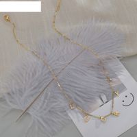Summer Letter Lucky Collarbone Necklace Luxury Titanium Necklace main image 5