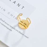 304 Stainless Steel 14K Gold Plated Simple Style Plating Geometric No Inlaid main image 6