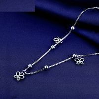Fashion Simple S925 Silver Anklet Butterfly Popular Foot Jewelry main image 1