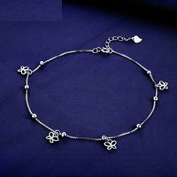 Fashion Simple S925 Silver Anklet Butterfly Popular Foot Jewelry main image 3