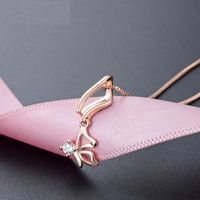 Modeschmuck Schmetterling S925 Silber Eingelegt Zirkon Halskette Anhänger main image 2