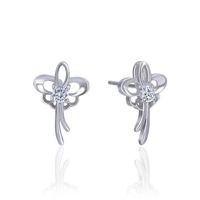Fashion Popular Zircon S925 Silver Hollow Butterfly Earrings Wholesale main image 6