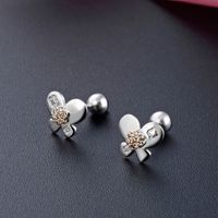 Fashion Butterfly-shaped S925 Silver Simple Stud Earrings Wholesale main image 2
