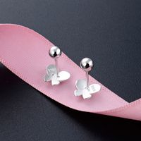 Fashion Butterfly-shaped S925 Silver Simple Stud Earrings Wholesale main image 4