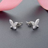 Mode Incrusté Zircon Papillon S925 Boucles D&#39;oreilles En Argent En Gros main image 5