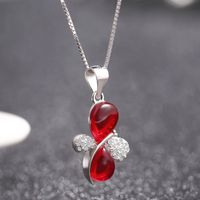 Fashion Necklace Accessories S925 Silver Inlaid Zircon Crystal Butterfly Pendant main image 3