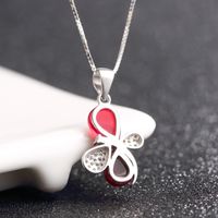 Fashion Necklace Accessories S925 Silver Inlaid Zircon Crystal Butterfly Pendant main image 4