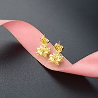 Fashion S925 Silver Flower Zircon Stud Earrings main image 5