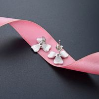 Fleur De Mode S925 Argent Zircon Goutte À Goutte Simple Huile Populaire Boucles D&#39;oreilles main image 4