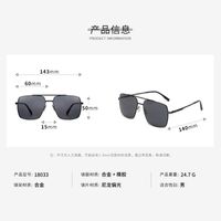 Retro Nylon Polarized Sunglasses Men's Large Frame Double Beam Sunglasses main image 3