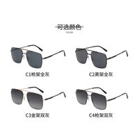 Retro Nylon Polarized Sunglasses Men's Large Frame Double Beam Sunglasses main image 4