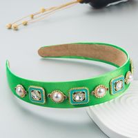 Baroque Retro New Alloy Inlaid Drill Head Hoop Pressure Headband Hair Hair Accessories main image 5