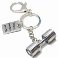 Fashion Creative Fitness Dumbbell Keychain Metal Backpack Buckle main image 2