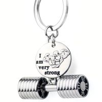 Fashion Creative Hercules Keychain Fitness Dumbbell Metal Keyring main image 6