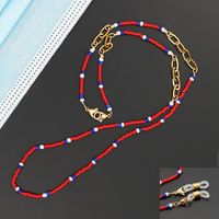 Glass Beads Buckle Glasses Chain Multi-layer Small Bracelet Clothing Necklace main image 4
