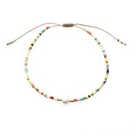 Vintage Weaving Miyuki Glass Beads Pearl Geometric Ethnic Embroidered Bracelet main image 5