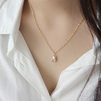 S925 Sterling Silver Necklace Baroqu Pearl Clavicle Women's Necklace main image 4