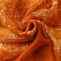 Simple Fashion Scarf Ladies Orange Cashew Flower Tassel Scarf Shawl main image 5