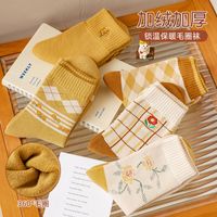 Fashion Cotton Embroidery Thickening Terry Long Tube Tide Socks main image 3