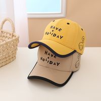 Simple Holiday Letter Baseball Cap Children's Spring New 4-10 Years Old Boys And Girls Sun Hats main image 4