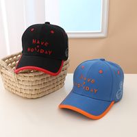Simple Holiday Letter Baseball Cap Children's Spring New 4-10 Years Old Boys And Girls Sun Hats main image 5