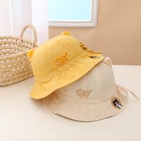 Cute Cat Ears Embroidered Cat Tethered Basin Hat 2022 Spring New Fisherman Hat main image 4