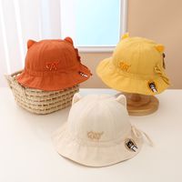 Cute Cat Ears Embroidered Cat Tethered Basin Hat 2022 Spring New Fisherman Hat main image 5