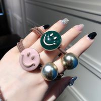 Koreanisches Tropfendes Öl Smiley Haarseil Metallkugel Haarschmuck main image 4