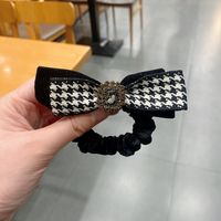 Korean Retro Houndstooth Hair Rope Bow Hair Ring Simple Hair Rope Headdress main image 1